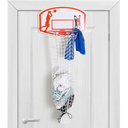 Etna Over the Door Basketball Laundry Hamper -Space Saving Hanging Laundry Hamper with Metal Ring, B | Amazon (US)