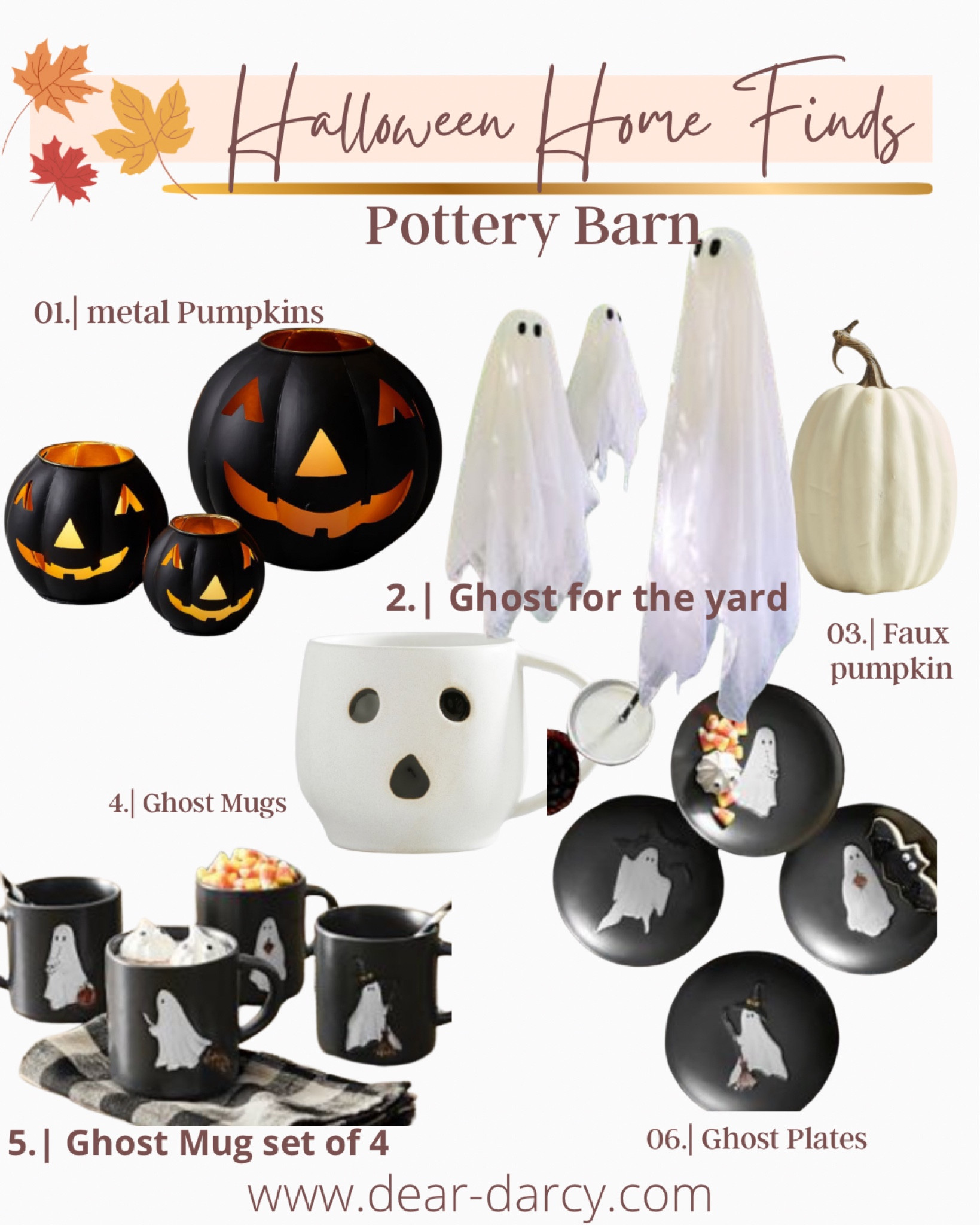 Halloween Home finds 
Pottery barn sales

Ceramic black pumpkins 

Yard ghosts 

Ghost mugs 
Ghost mug set of 4
Ghost plates set of 4 

Faux Pumpkins 

#LTKStyleTip #LTKSaleAlert #LTKFitness