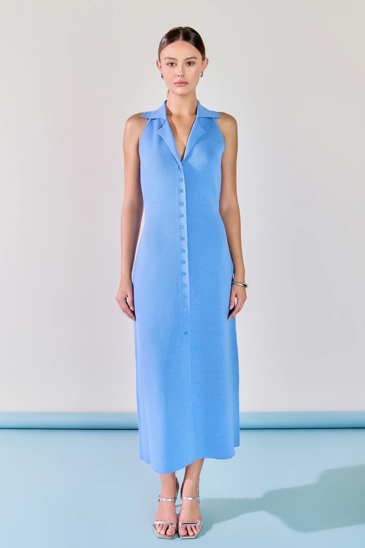 Collared Knit Midi Dress | Endless Rose