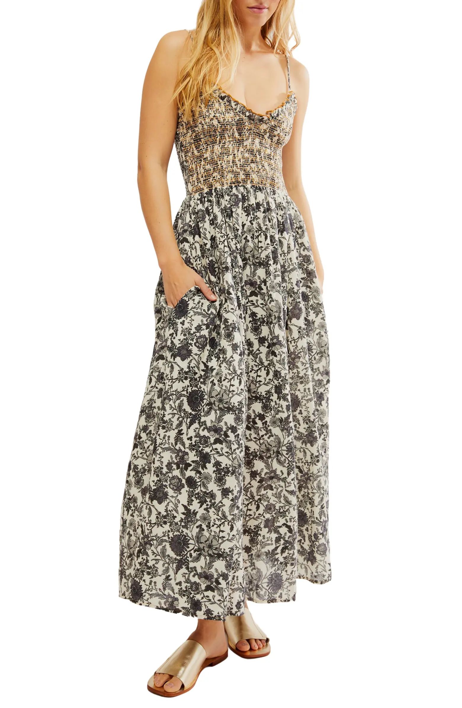 Free People Sweet Nothings Floral Print Sleeveless Maxi Sundress | Nordstrom | Nordstrom