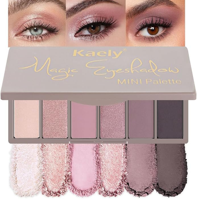 evpct 6 Colors Eye Shadow Palette Makeup for Older Women Green Eyes, Nude Pink Mauve Rose Gold Bl... | Amazon (US)