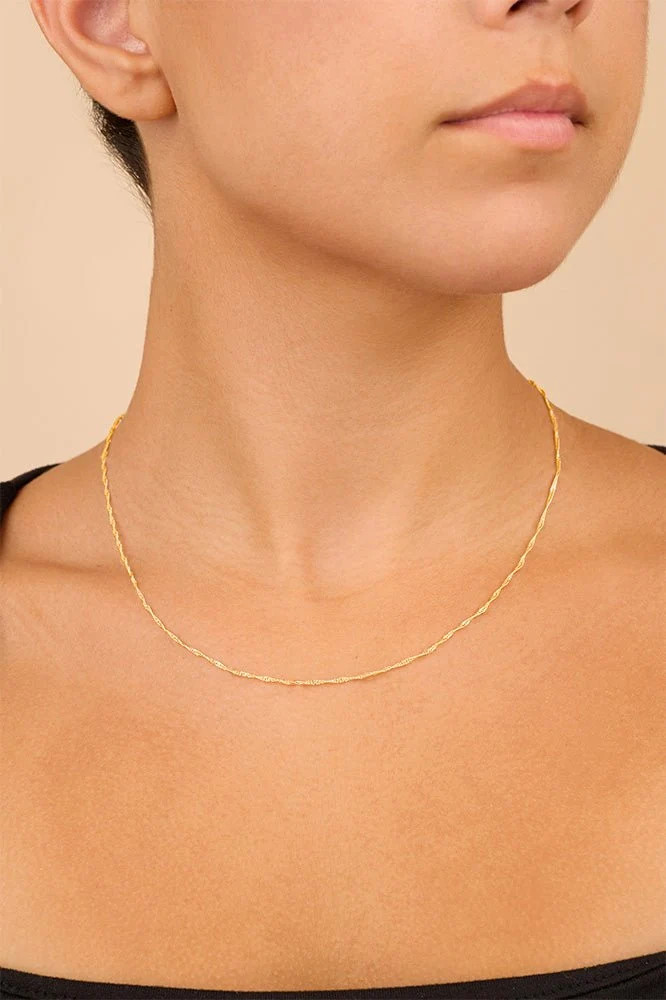 Sterling Silver Janina Delicate Twisted Chain Necklace | Sterling Forever