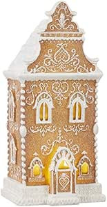 RAZ Imports 2021 13-inch White Icing Scrollwork Lighted Gingerbread House Figurine | Amazon (US)