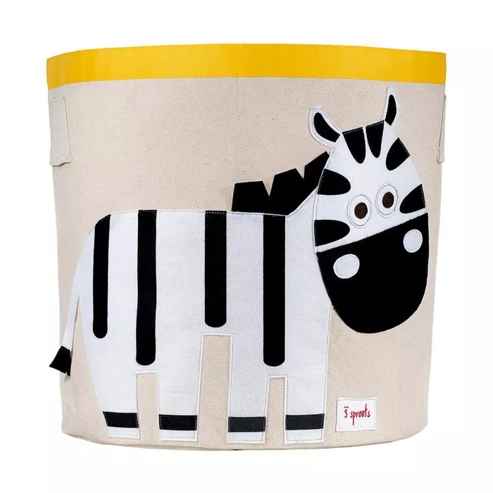 3 Sprouts UBNZEB Canvas Storage Bin Laundry and Toy Basket for Baby and Kids, Zebra | Target