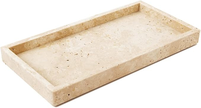 PHINILUX Italian 100% Marble Vanity Tray (12x6in), Counter Organizer for Bathroom, Kitchen, Dress... | Amazon (US)