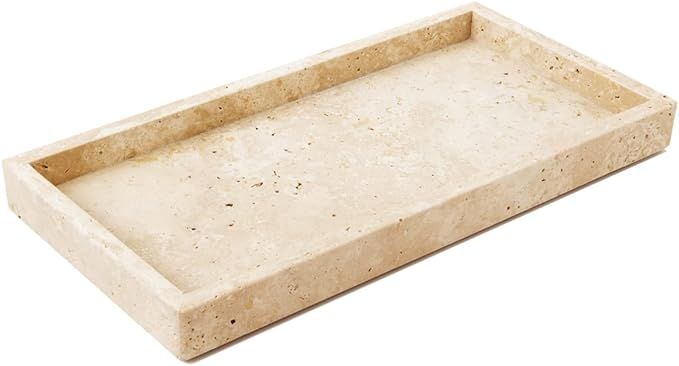 Italian 100% Marble Vanity Tray (12x6in), Counter Organizer for Bathroom, Kitchen, Dresser, Coffe... | Amazon (US)