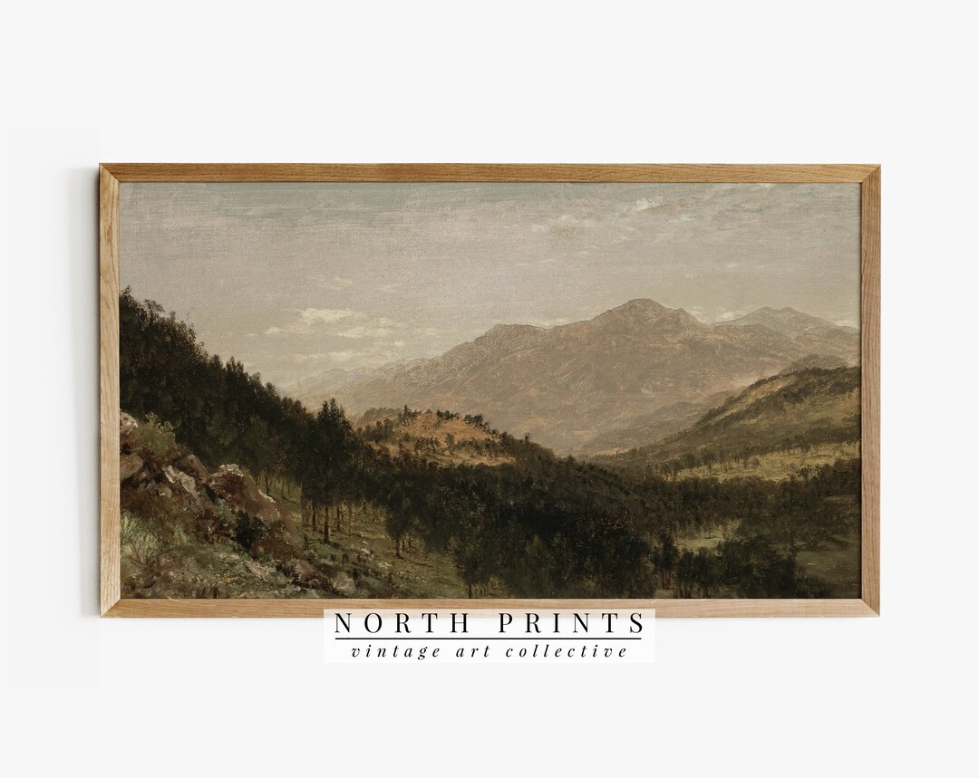 Samsung Frame TV Art | Vintage Moody Landscape Painting DIGITAL Download #TV92 | Etsy (US)