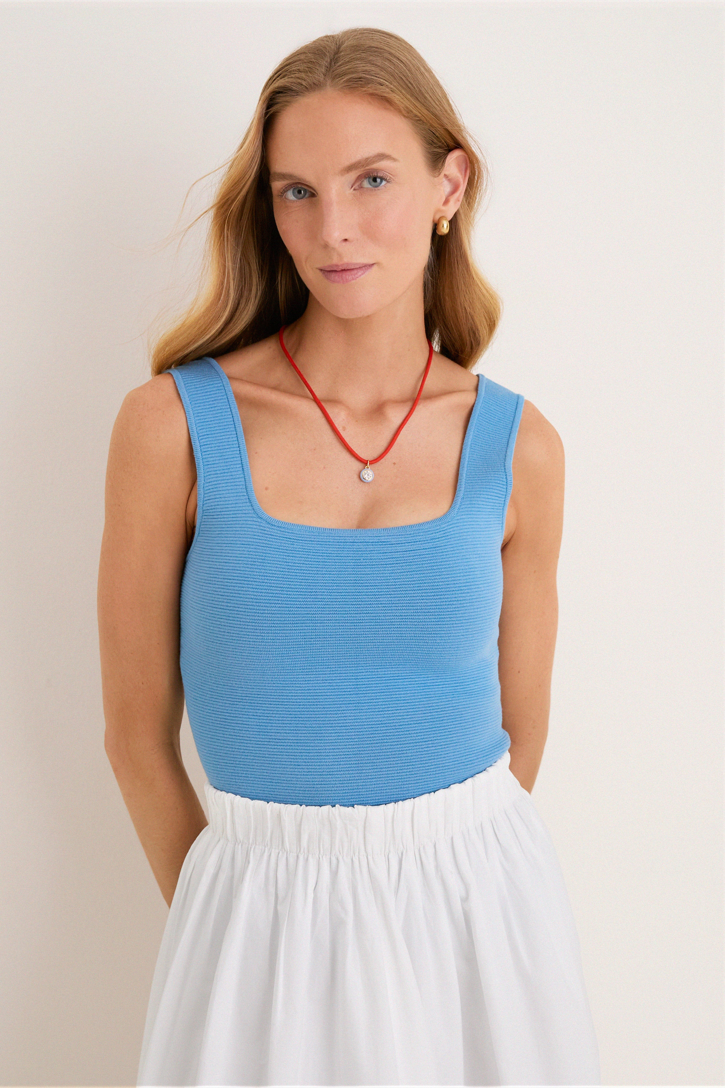 Allure Blue Sara Rib Knit Tank | Tuckernuck (US)