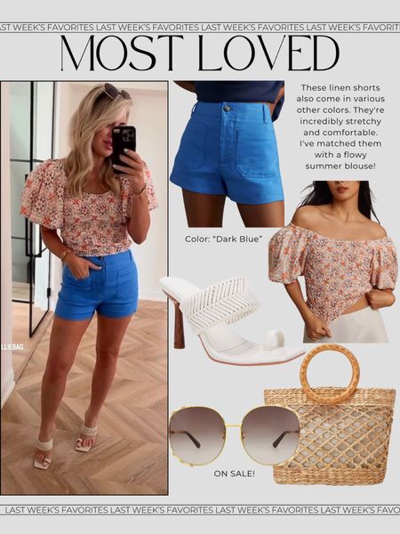 Best sellers: Linen shorts & blouse! 

Shorts come in more colors. CHECK color names when ordering! I have the “dark blue” even though they are the brighter color! The names don’t make sense!!!🩵🤣

Date night. Summer outfit. Sandals. Blouse. Anthropologie finds. Amazon finds. 

#LTKFindsUnder100 #LTKStyleTip #LTKSeasonal