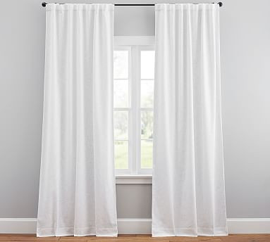 Seaton Textured Cotton Blackout Curtain | Pottery Barn (US)