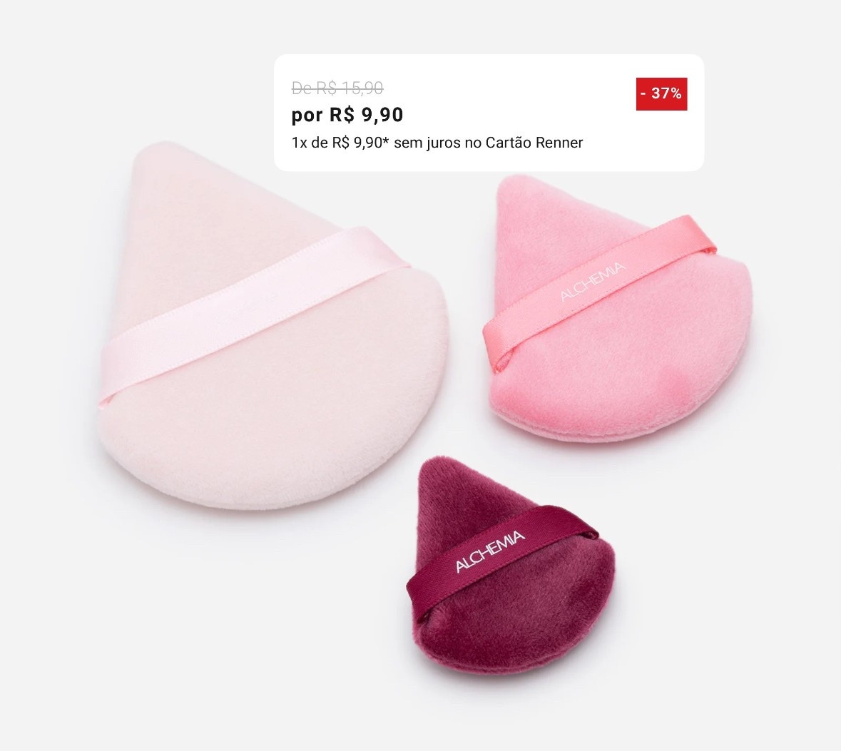 Oferta da Páscoa dia 20/04 

Kit com 3 Esponjas Velvet Alchemia
por R$ 9,90

#LTKbrasil #LTKhome #LTKpromo