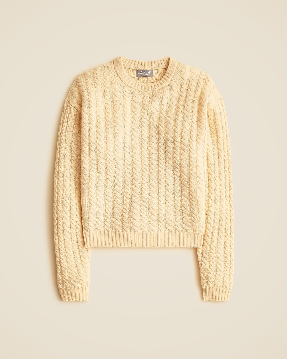 Perfect cashmere cable-knit crewneck sweater | J. Crew US