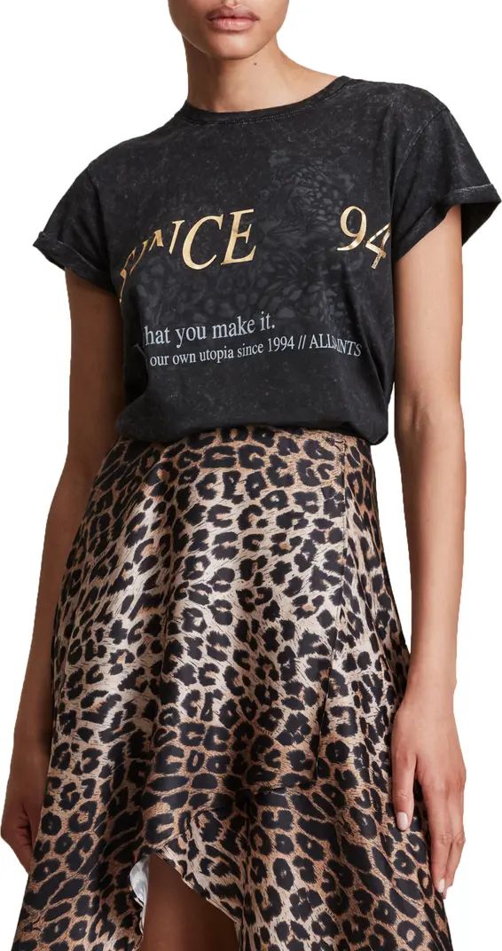 AllSaints Anna Leopard Cotton Graphic Tee | Nordstrom | Nordstrom