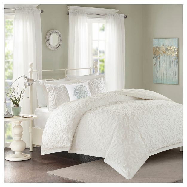 4pc Amber Tufted Cotton Chenille Comforter Set | Target