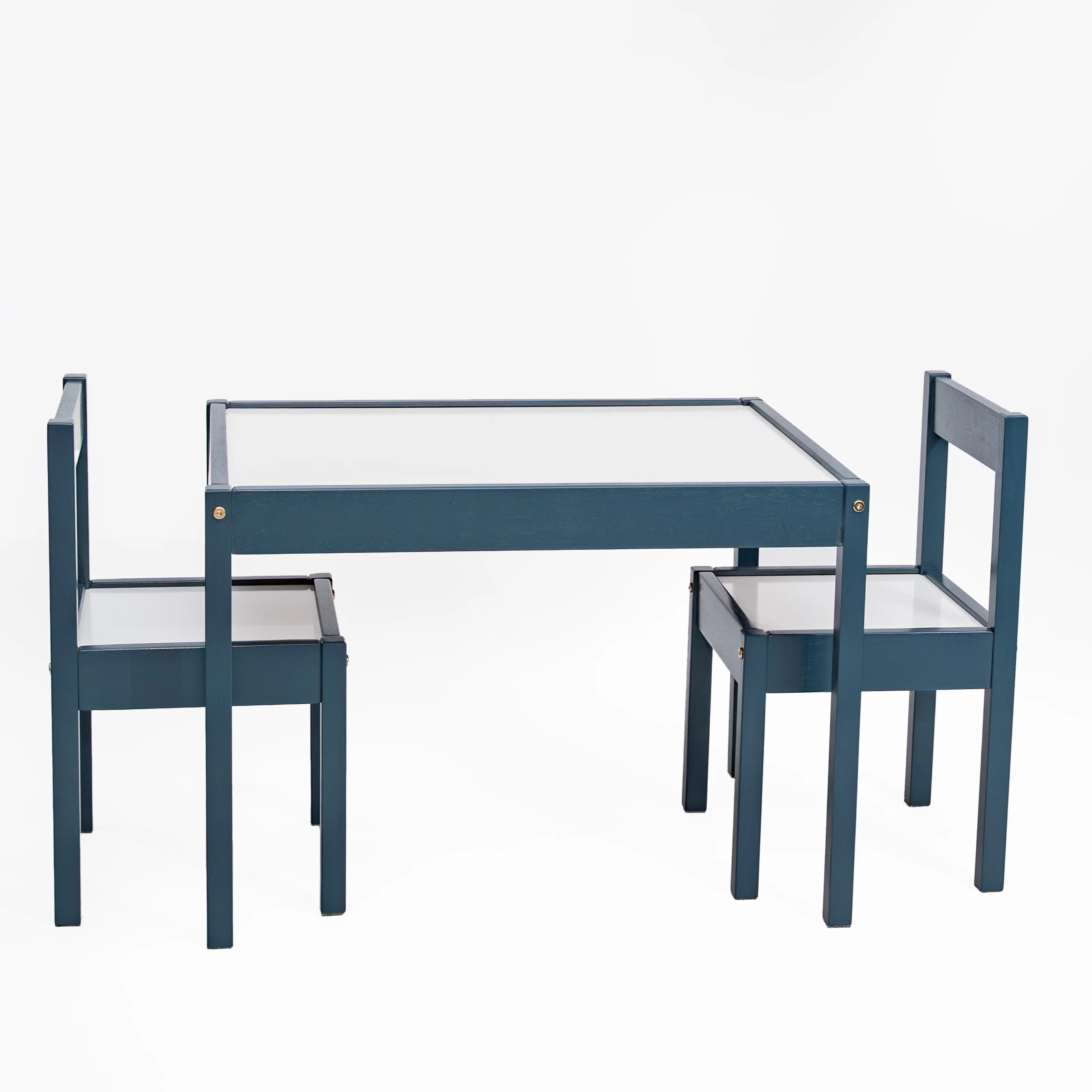 Mainstays Kids 3-Piece Kids Table and Chair Set, Orion Blue - Walmart.com | Walmart (US)