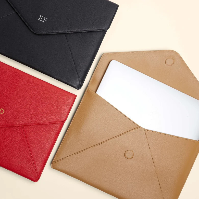 Laptop Envelope Sleeve | Full grain leather Black Onyx | Leatherology