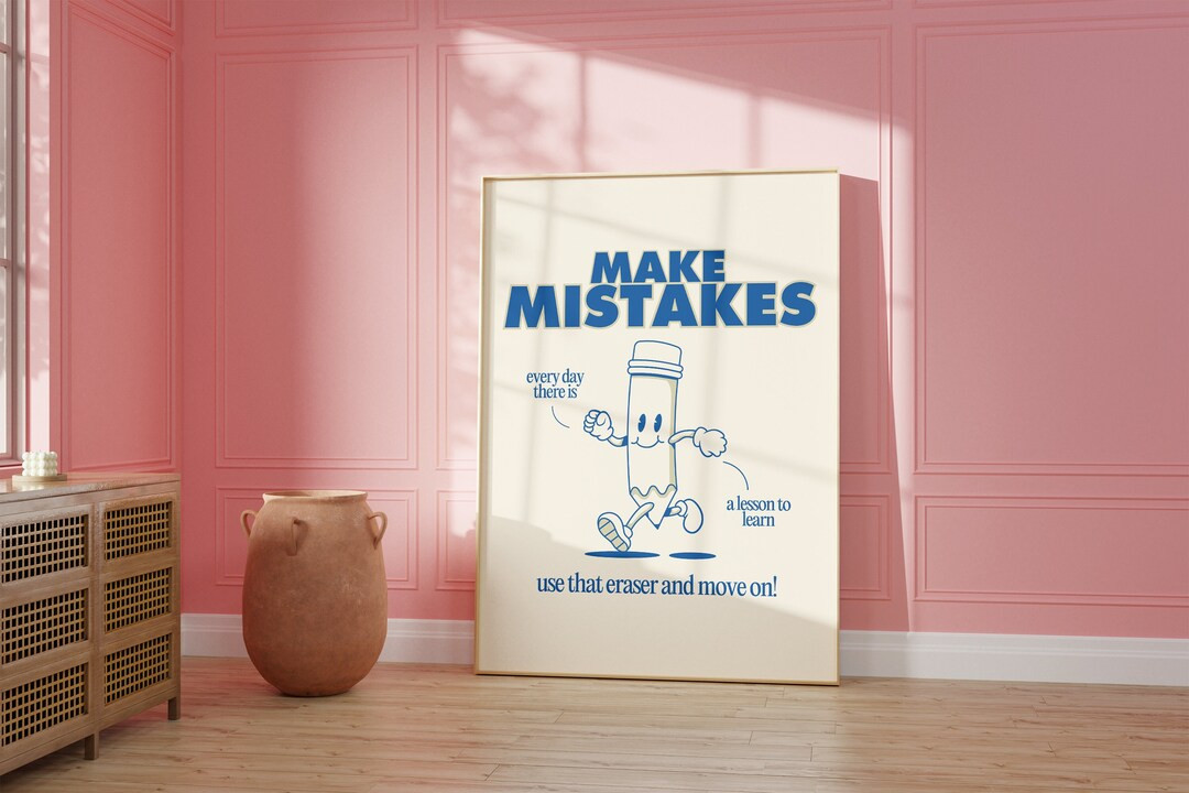 Classroom Art,kids Room Art,downloadable Print,cartoon Art Print,make Mistakes Print,trendy Poste... | Etsy (US)