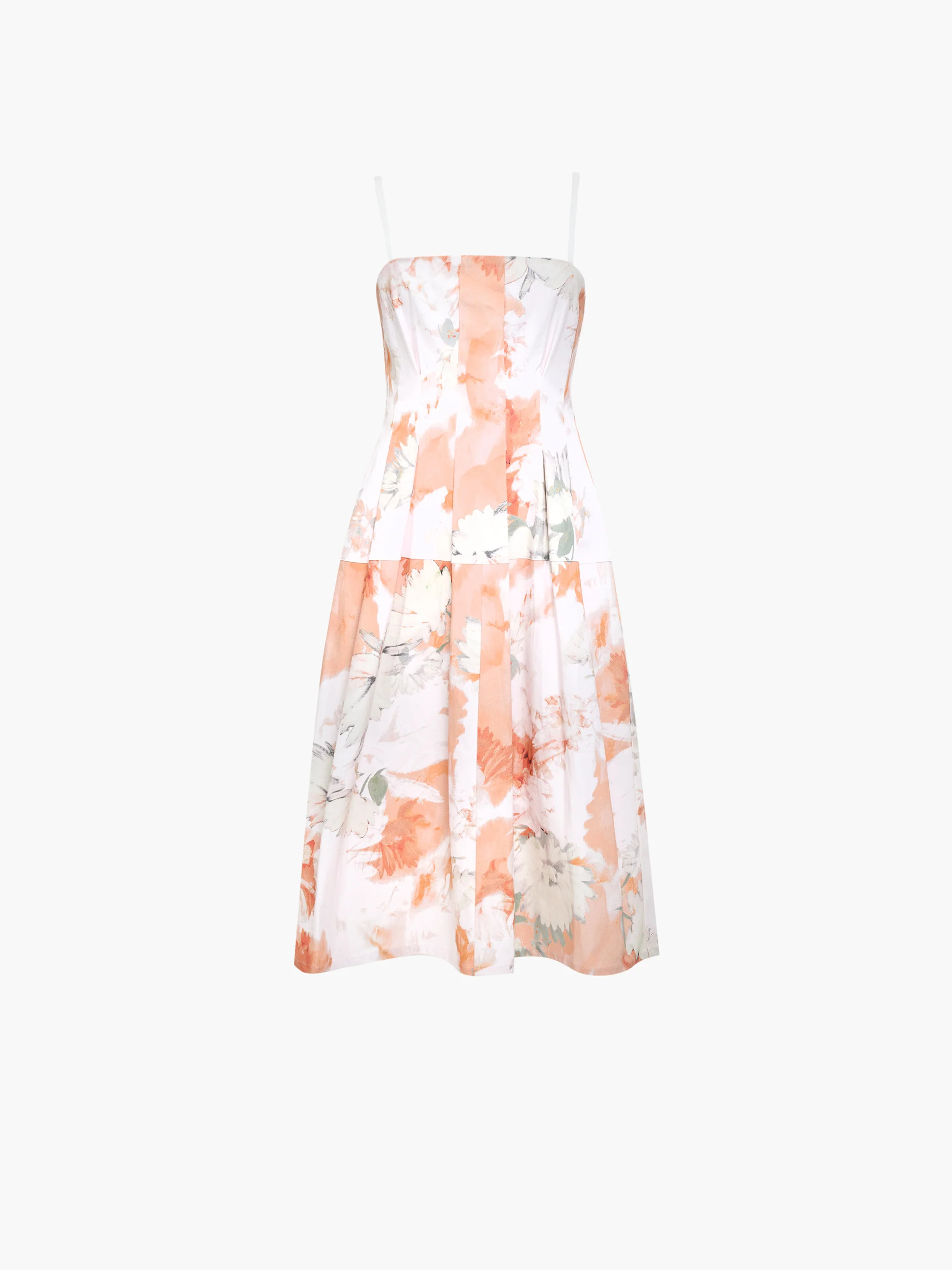 Feo Floral Printed Denim Midi Dress | French Connection (UK)