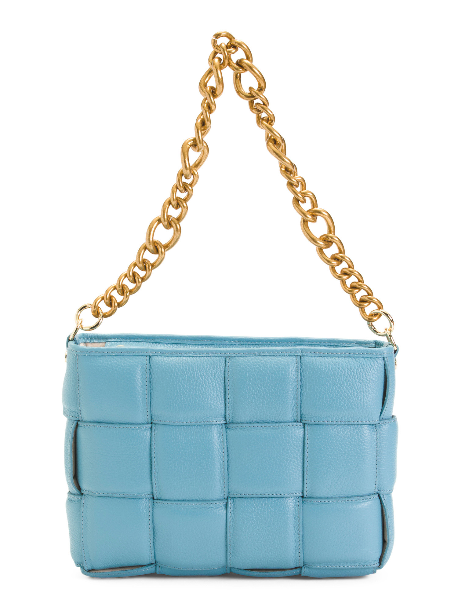 Made In Italy Leather East West Woven Shoulder Bag | TJ Maxx