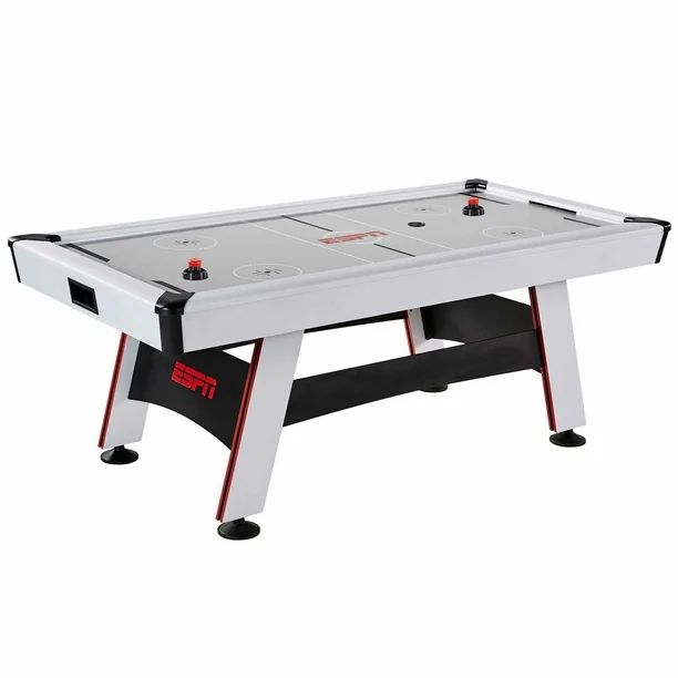 ESPN 84" Glacier Arcade Air Hockey Table, Inlaid Electronic Scorer, White/Red - Walmart.com | Walmart (US)