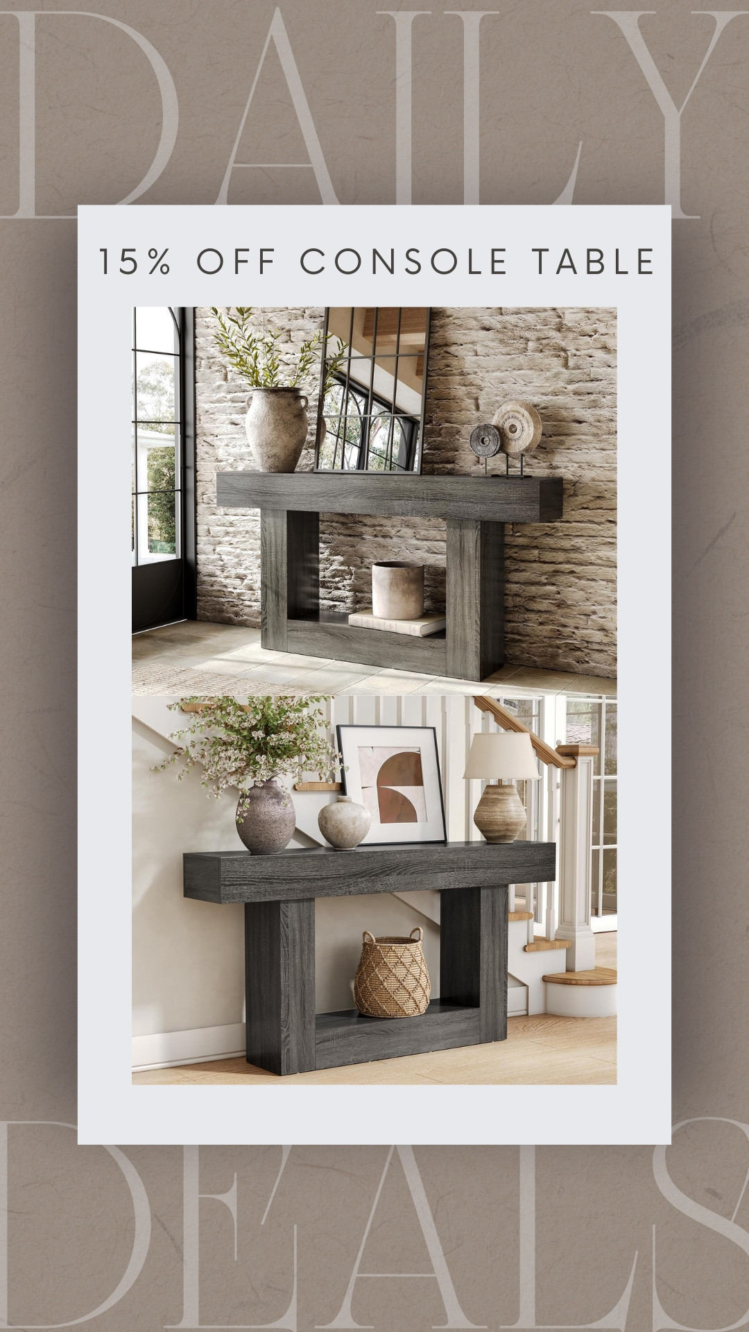 This console is STUNNING! It is 15% off right now, it is giving pottery barn vibes.

amazon, amazon finds, amazon deals, amazon home, console table, modern home, modern organic, pottery barn 

 #LTKHome #LTKSaleAlert
