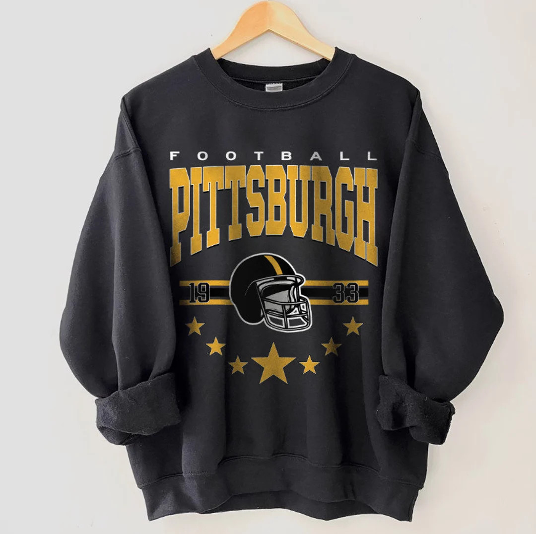 Pittsburgh Football Sweatshirt Vintage Style Pittsburgh - Etsy | Etsy (US)