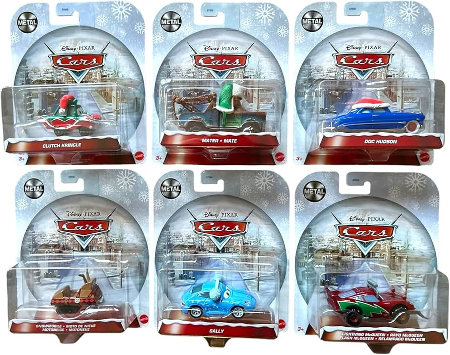 Mattel Disney Pixar Cars Holiday Christmas Special Edition Winter Series Complete Set of 6 Diecas... | Amazon (US)
