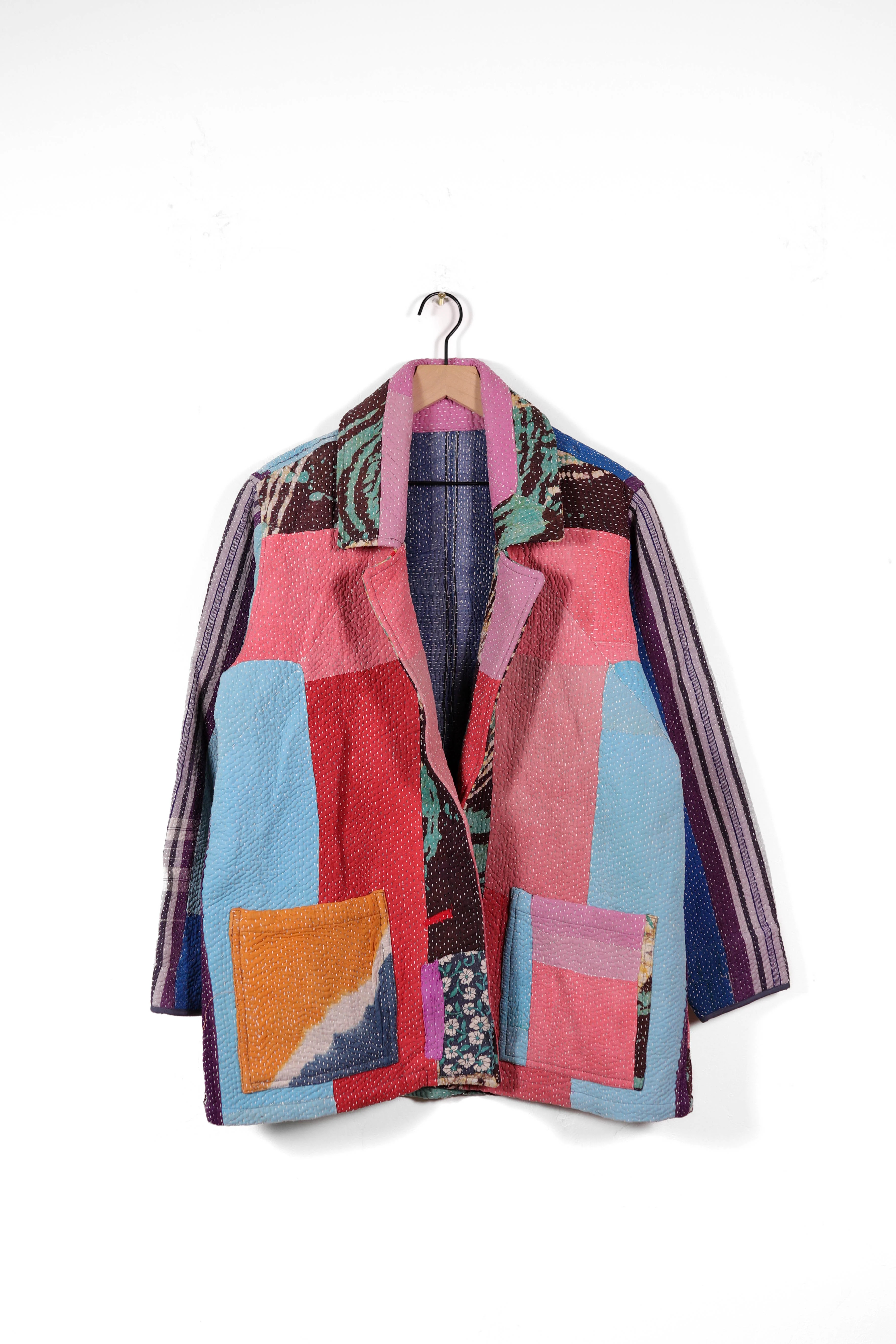 Vintage Kantha Barn Coat | Sapana