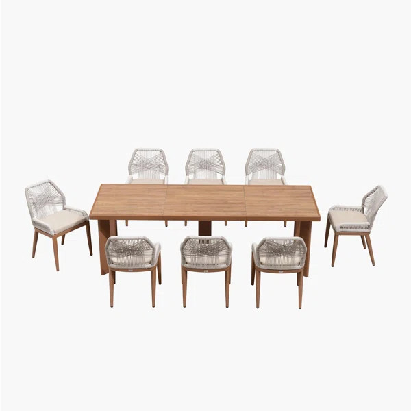 Rectangular 8 - Person Aluminum Dining Set with Cushions | Wayfair North America