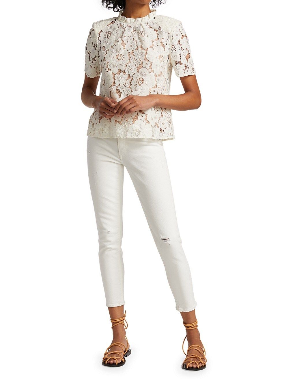 Livia Floral Lace Blouse | Saks Fifth Avenue