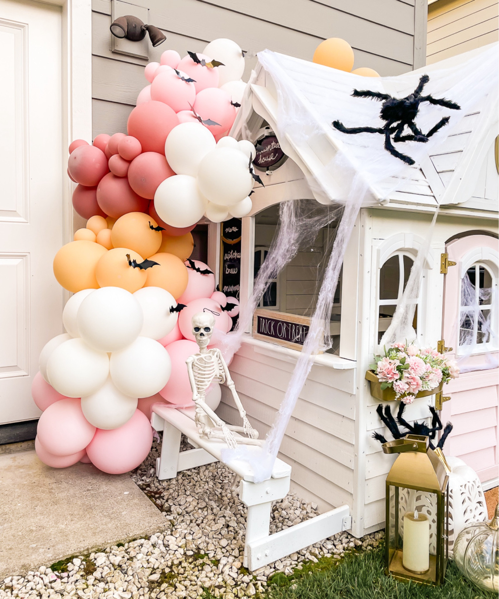 Playhouse halloween Decor, halloween decor, halloween essentials, toddler halloween decor, pink halloween, skeletons, balloons, spiders, bats, target halloween mats, lanterns, halloween festive 

#LTKHalloween 

#LTKHome #LTKKids #LTKSeasonal
