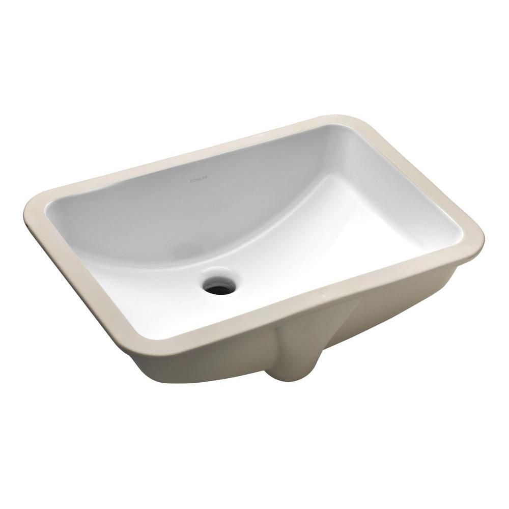 Ladena 20-7/8 in. Undermount Bathroom Sink in White with Overflow Drain | The Home Depot