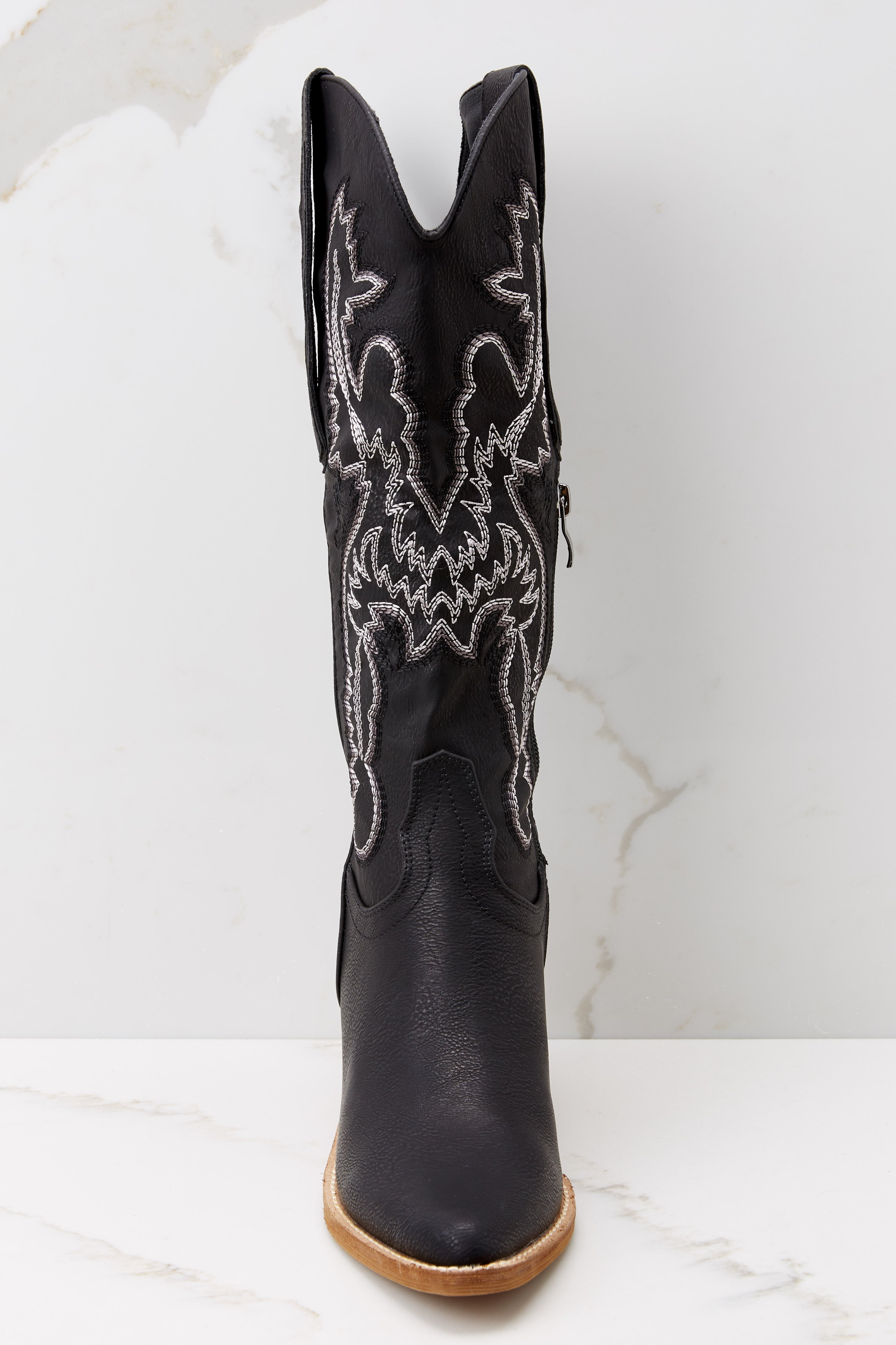 Southern Belle Black Boots | Red Dress 