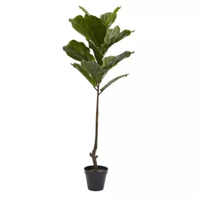 Nearly Natural 4-Foot Artificial Indoor/Outdoor Fiddle Leaf Tree | Bed Bath & Beyond | Bed Bath & Beyond
