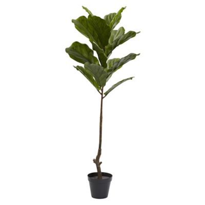 Nearly Natural 4-Foot Artificial Indoor/Outdoor Fiddle Leaf Tree | Bed Bath & Beyond
