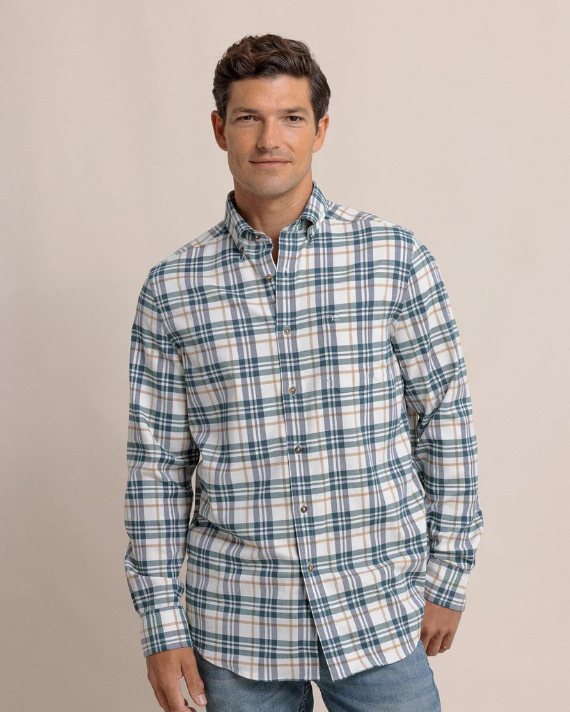 Sandbridge Plaid Flannel Intercoastal Long Sleeve Sport Shirt | Southern Tide