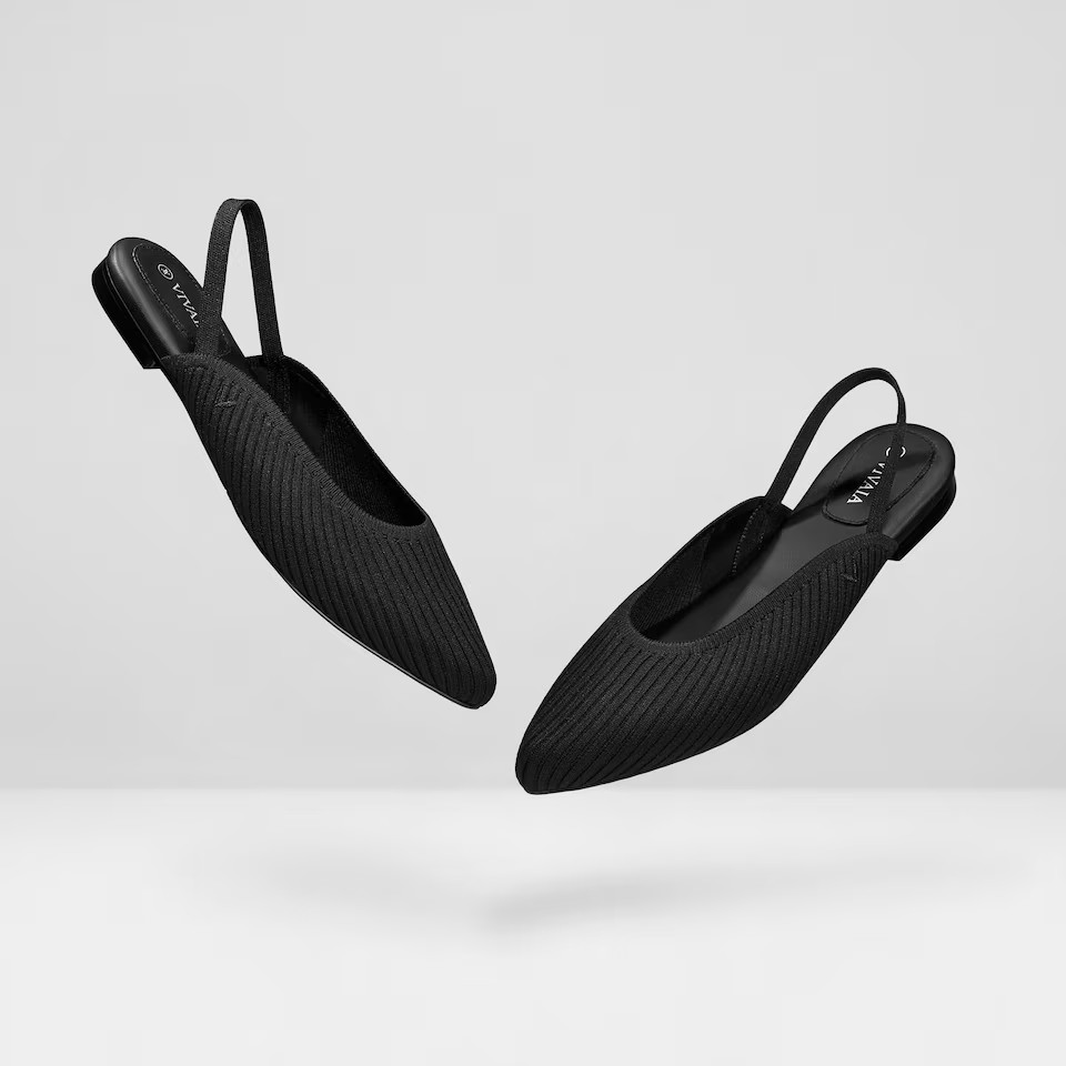 Pointed-Toe Sling-Back Sandals | VIVAIA