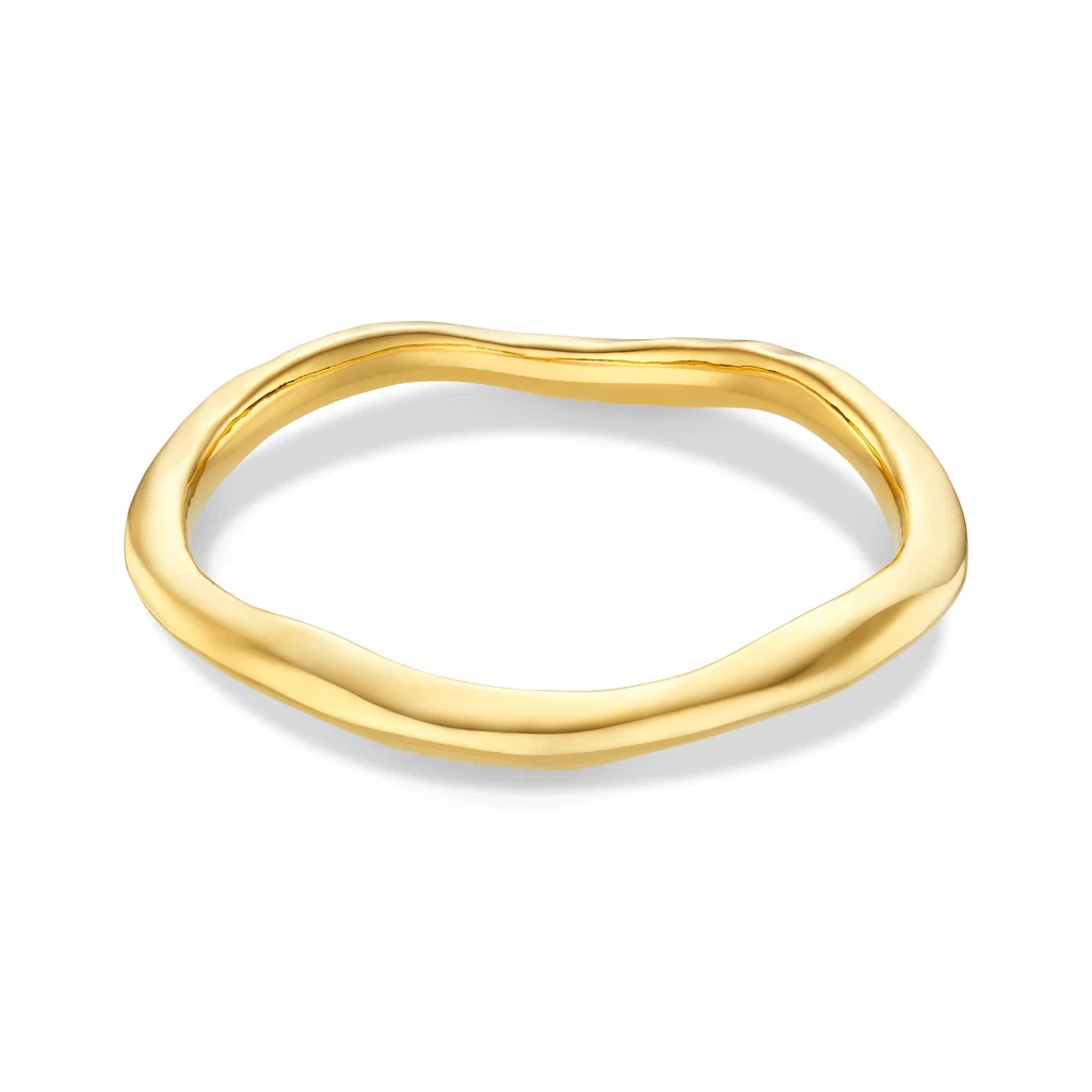 Polished Hammered Bangle | Orelia