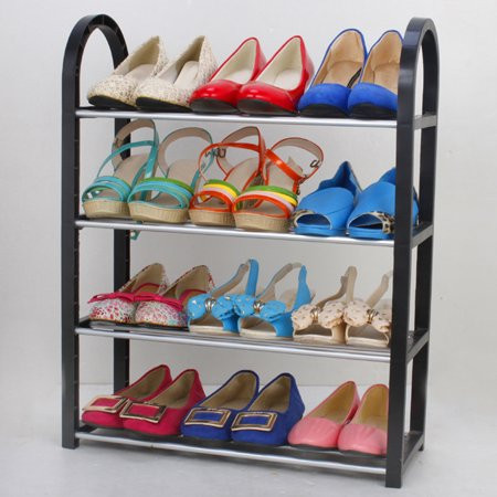 Poseidon 3/4/5 Layer Plastic Shoe Rack Shelf Organizer Pipe Holder Storage Container | Walmart (US)