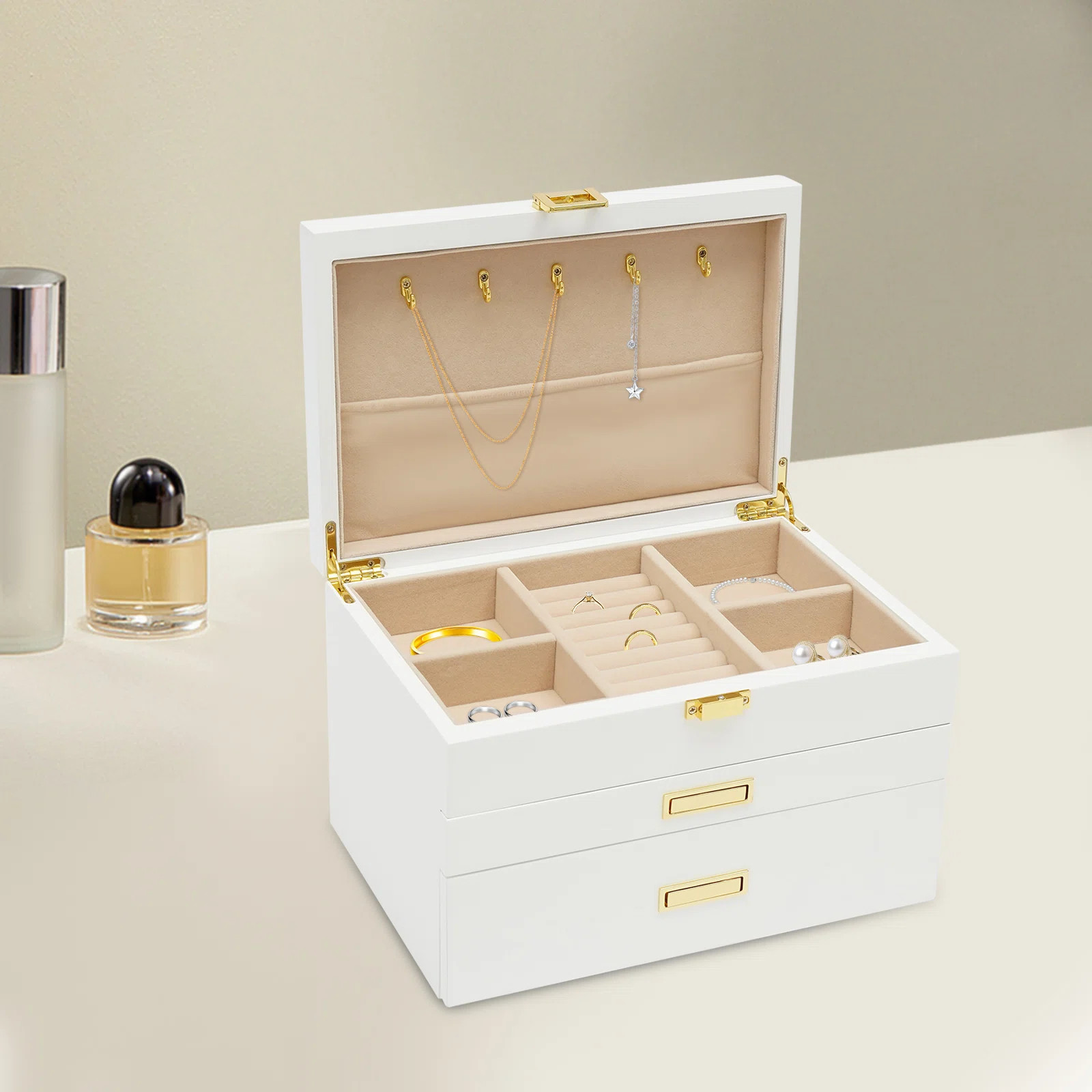 Wood Jewelry Box + Drawers | Wayfair North America