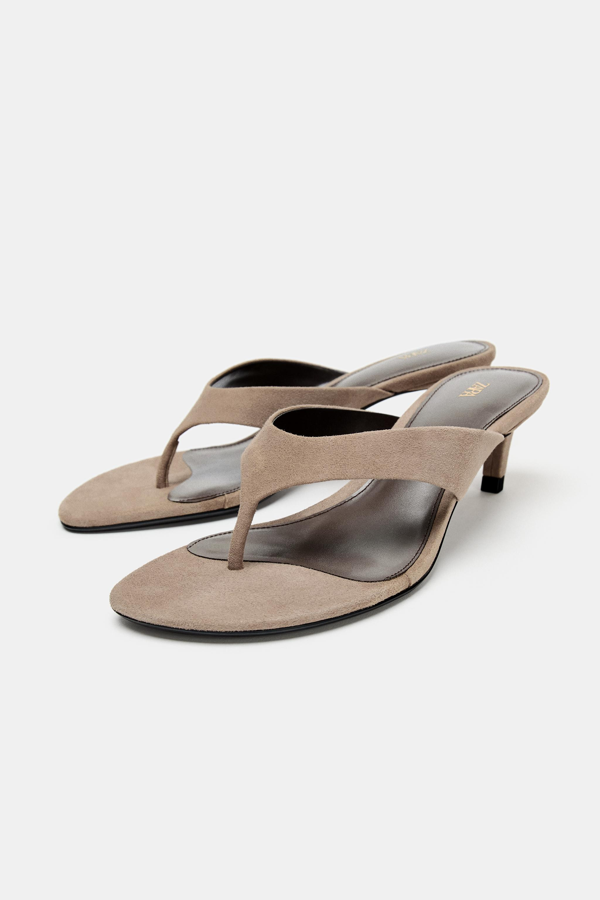 SUEDE HEELED SANDALS | Zara US