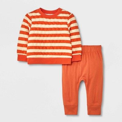 Baby Boys' Graphic Sweatshirt with Sweatpant - Cat & Jack™ Dark Orange | Target