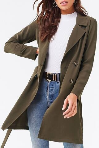 Double-Breasted Duster Jacket | Forever 21 (US)