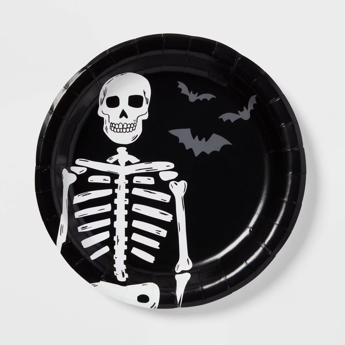 Halloween 20ct Skeleton Black Dinner Plates - Spritz™ | Target