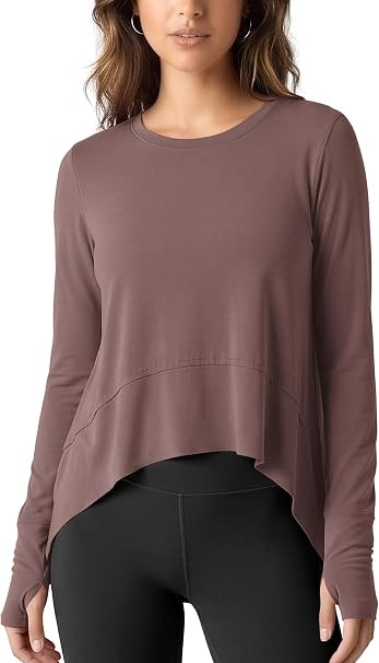 ODODOS Long Sleeve Tee for Women with Thumb Hole Athletic Gym Workout Crop Tops Yoga Shirts | Amazon (US)