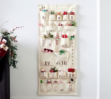 Canvas Pocket Hanging Advent Calendar | Pottery Barn (US)
