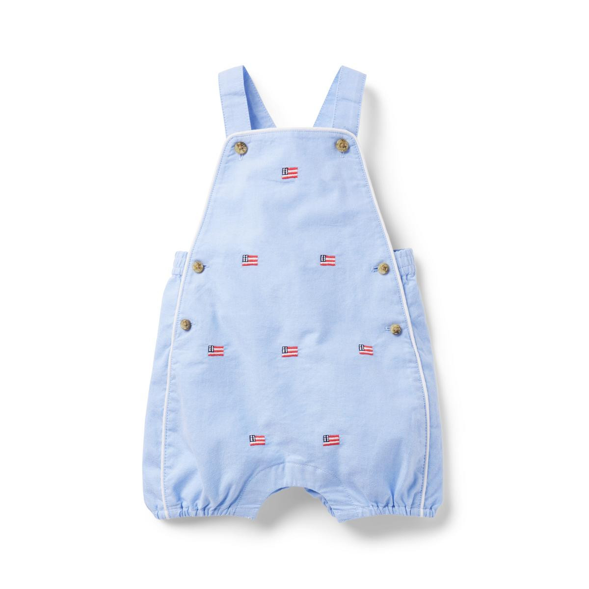The Embroidered Oxford Baby Overall | Janie and Jack