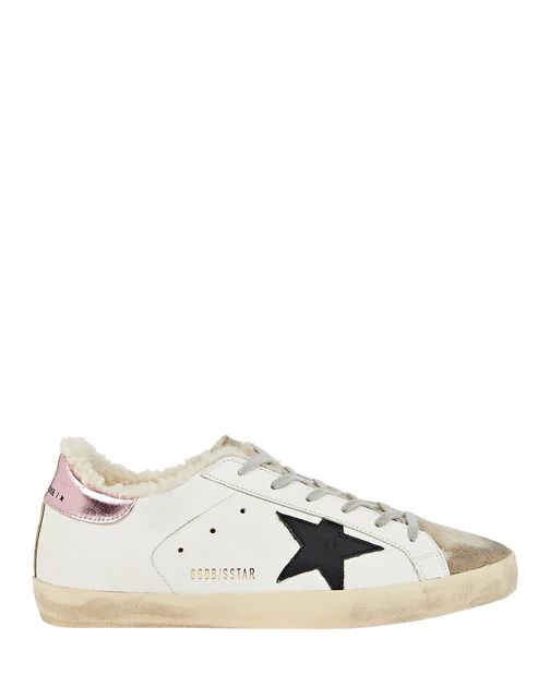 Golden Goose Superstar Shearling-Lined Low-Top Sneakers | Shop Premium Outlets