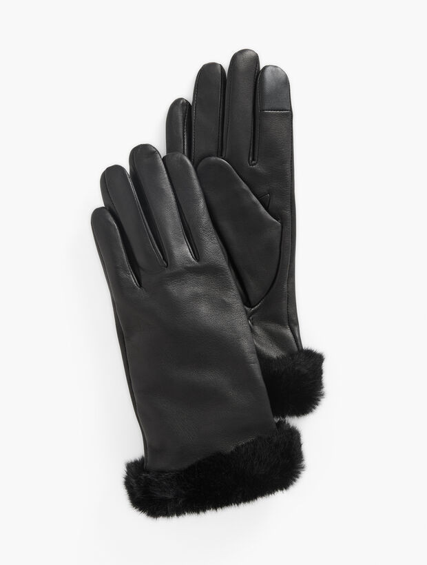 Faux Fur Trim Gloves | Talbots