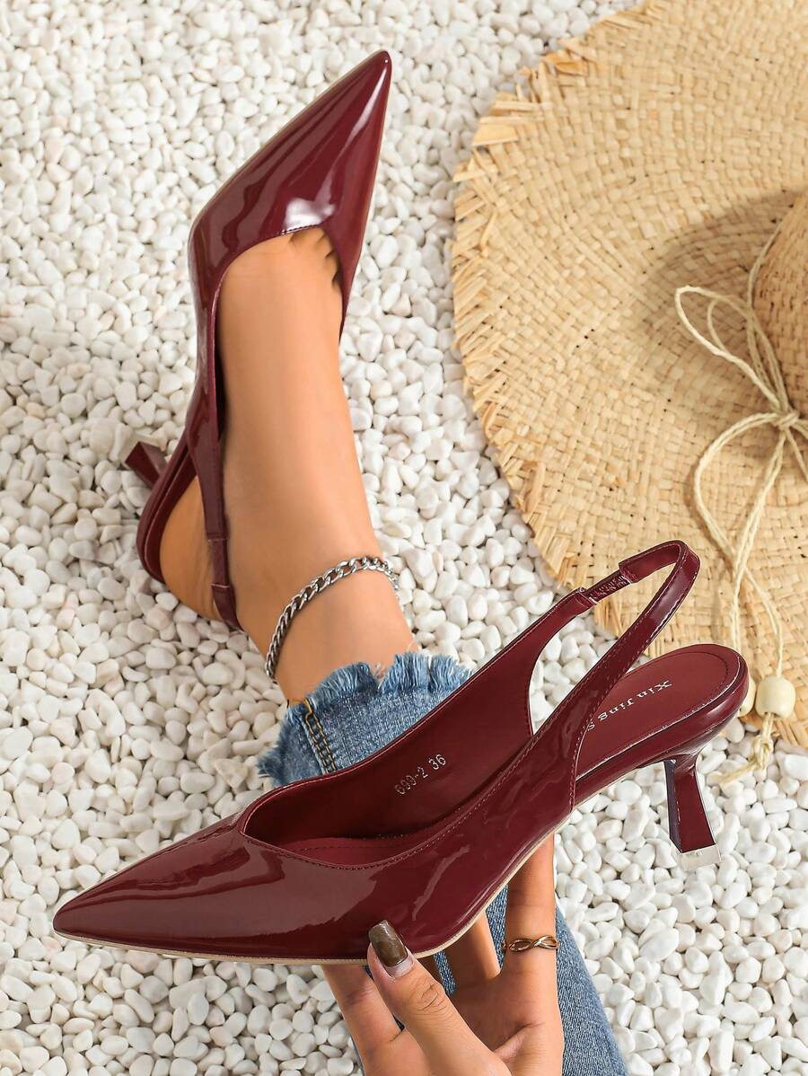 Trendy And Fashionable High Heels Women's Shoes Lady's Shoes With Hollow-Out Back | SHEIN